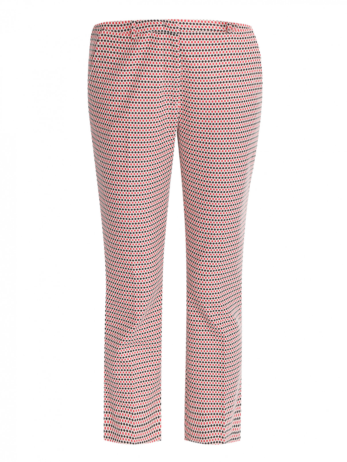 Укороченные брюки из хлопка с узором Weekend Max Mara  –  Общий вид  – Цвет:  Узор