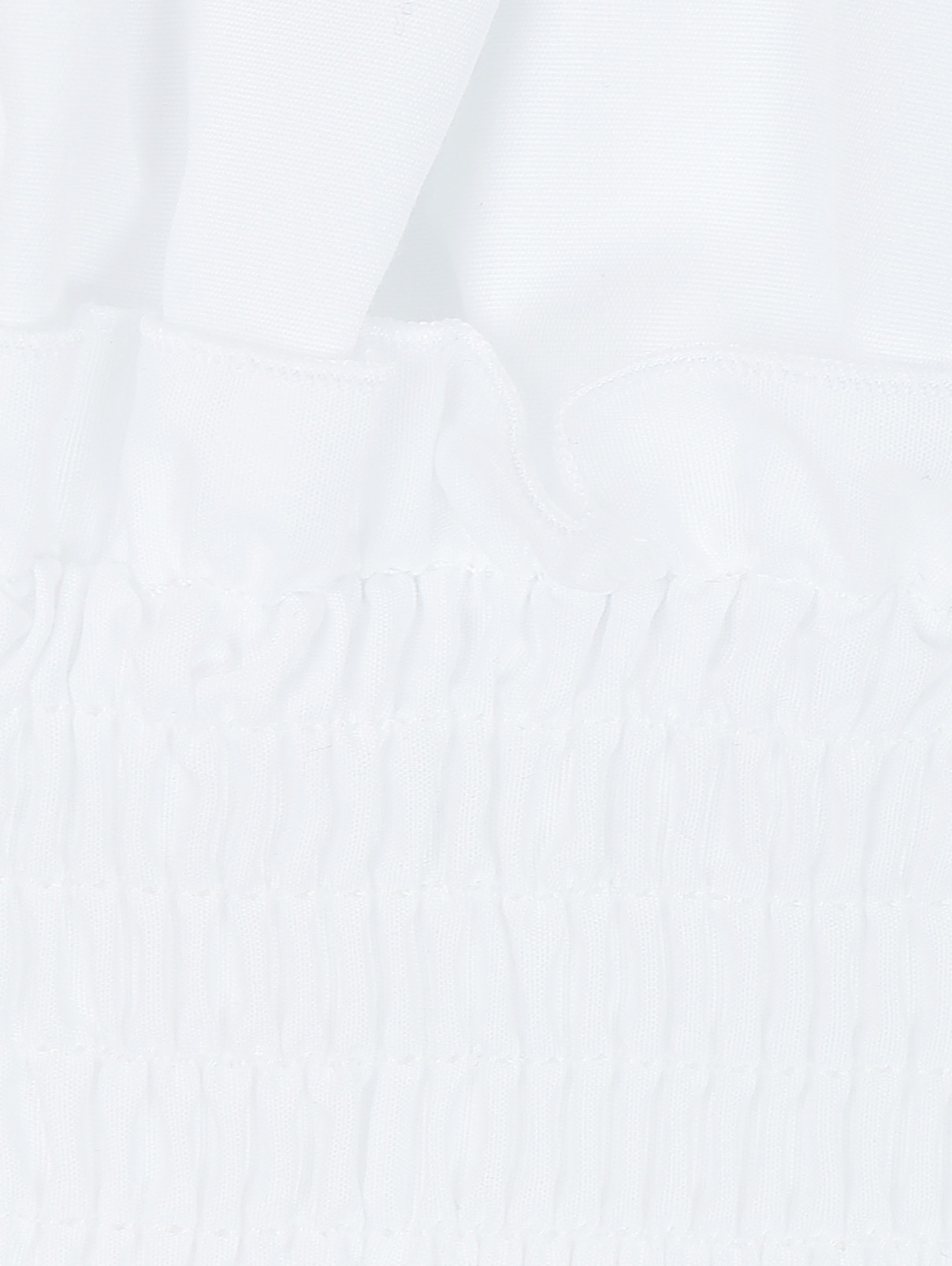 Блуза хлопковая в крестьянском стиле Dolce & Gabbana  –  Деталь  – Цвет:  Белый