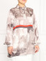Блуза из шелка с цветочным узором Marina Rinaldi  –  Модель Верх-Низ