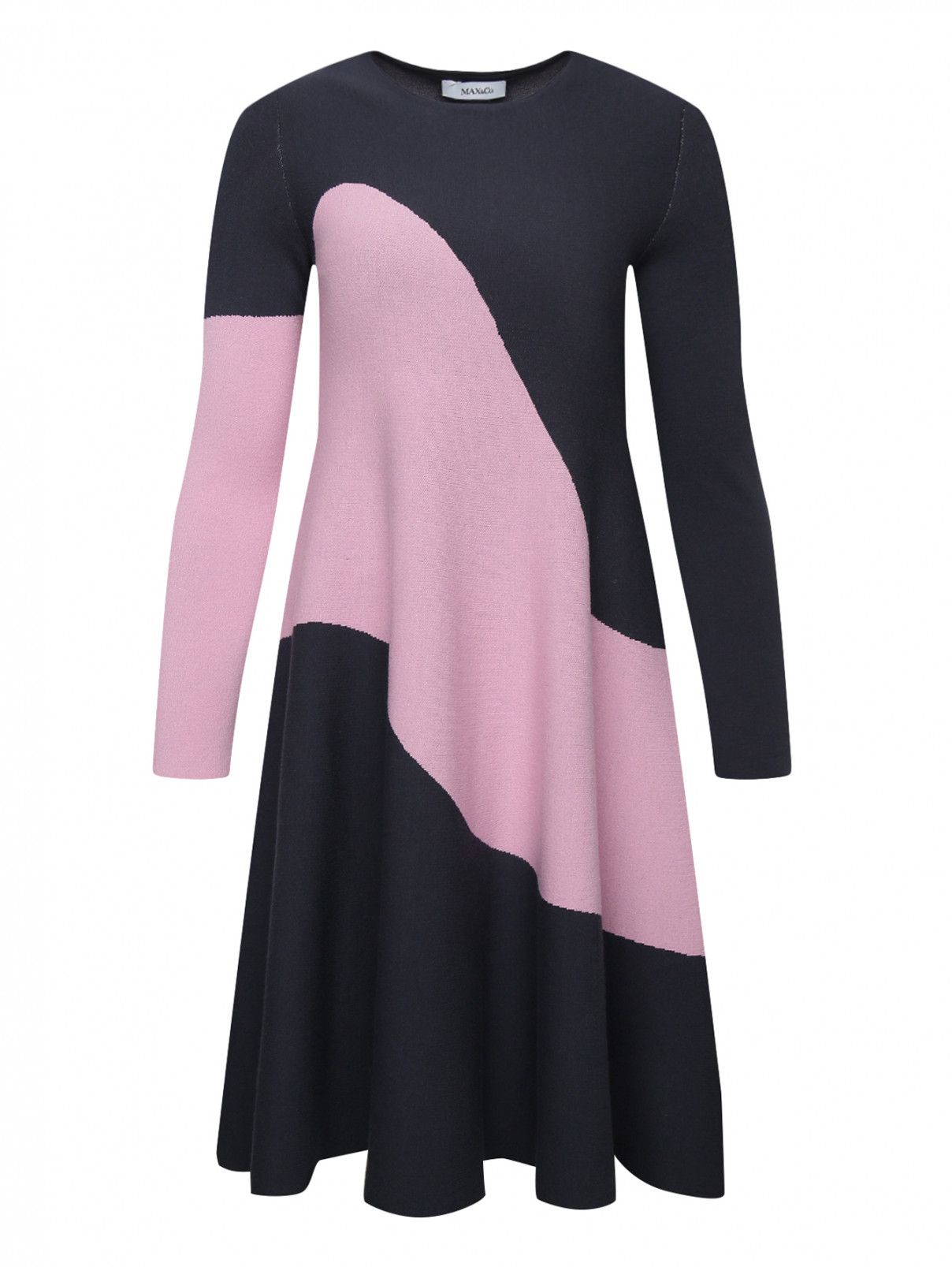 Платье с узором Max&Co  –  Общий вид  – Цвет:  Серый