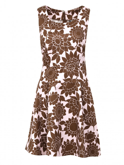 Платье из хлопка с цветочным принтом - Общий вид