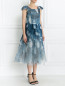 Платье-миди из сетки с узором Junior Gaultier  –  Модель Верх-Низ