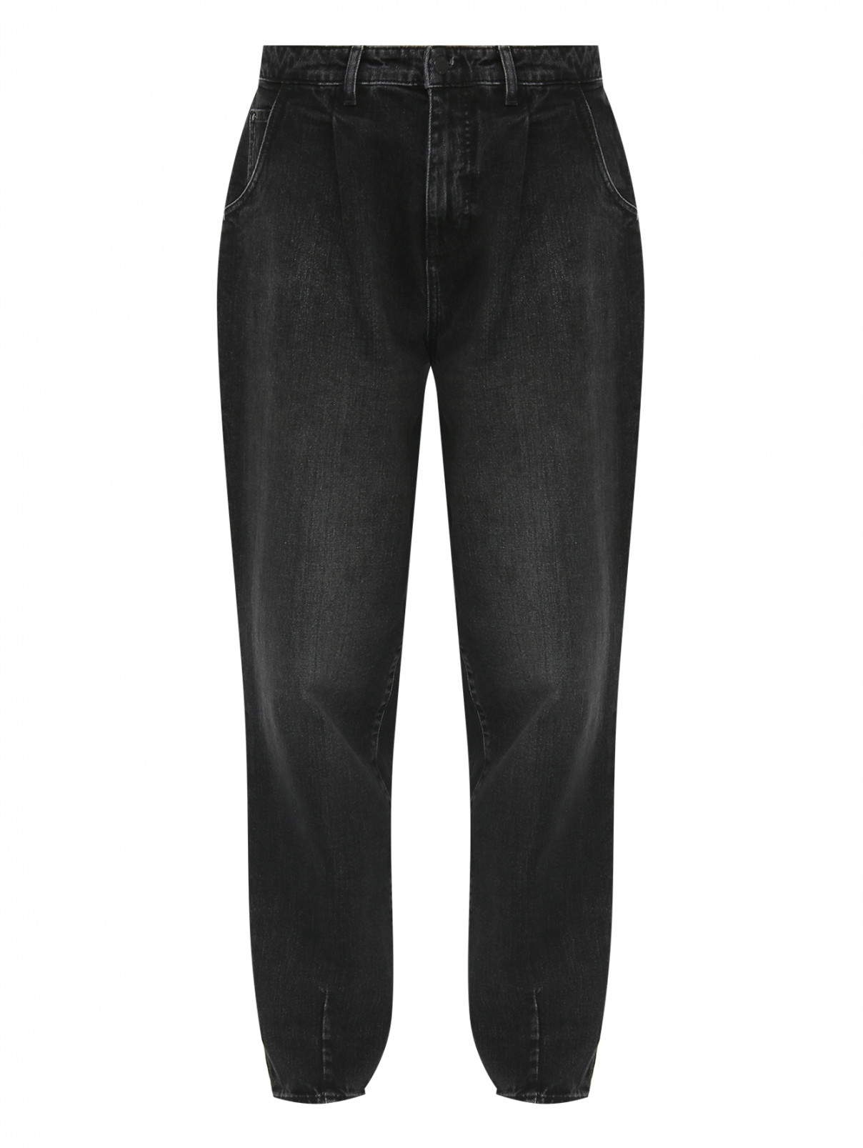 Широкие джинсы со складками Guess  –  Общий вид  – Цвет:  Черный
