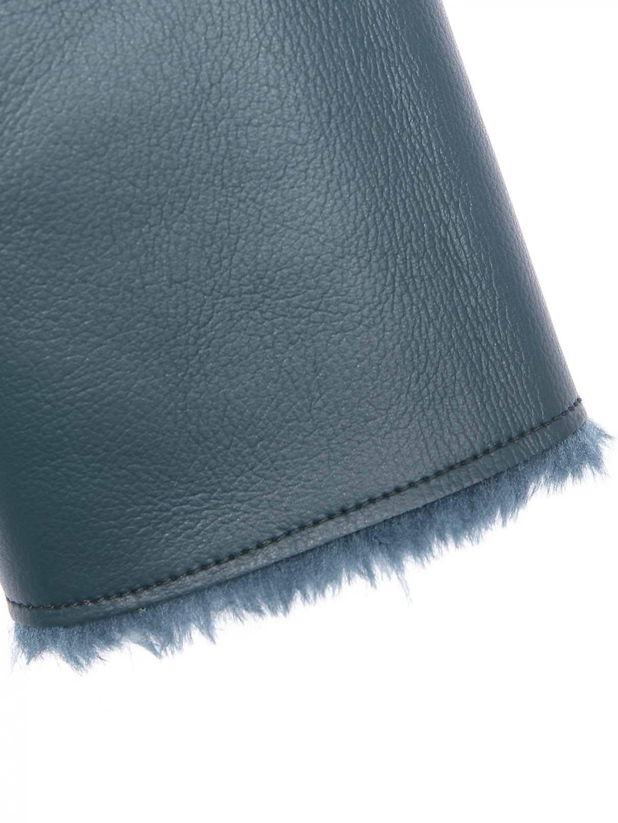 Двусторонняя дубленка на молнии с карманами Max&Co  –  Деталь1  – Цвет:  Зеленый