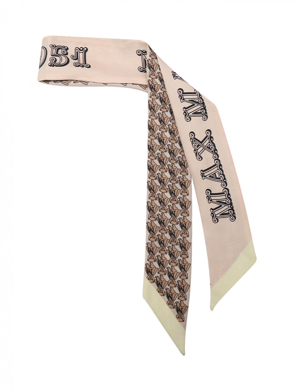 Шарф-галстук из шелка Max Mara  –  Общий вид  – Цвет:  Бежевый