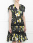 Платье-миди из хлопка с цветочным узором Jean Paul Gaultier  –  Модель Верх-Низ
