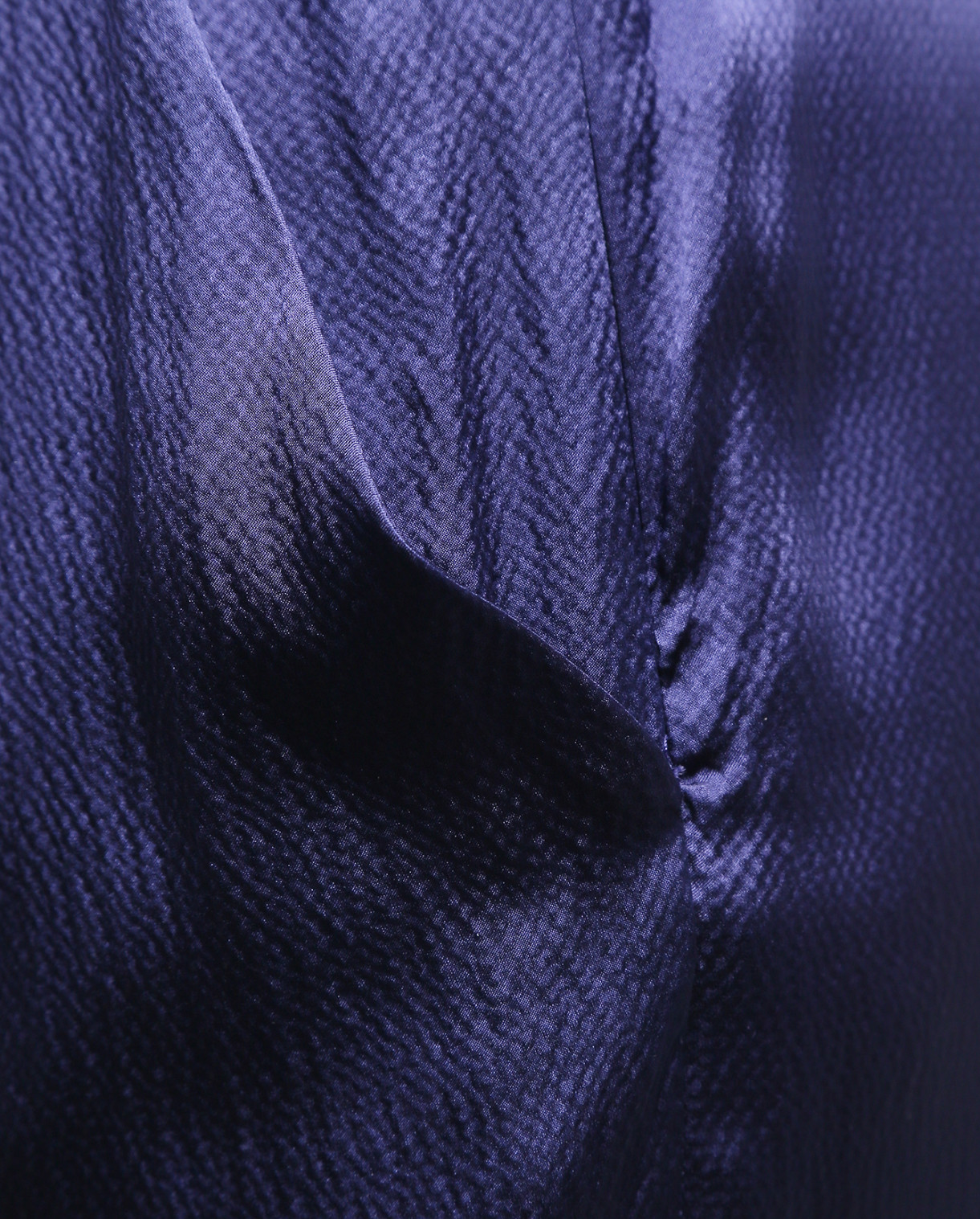 Брюки из шелка свободного кроя N12H  –  Деталь  – Цвет:  Синий