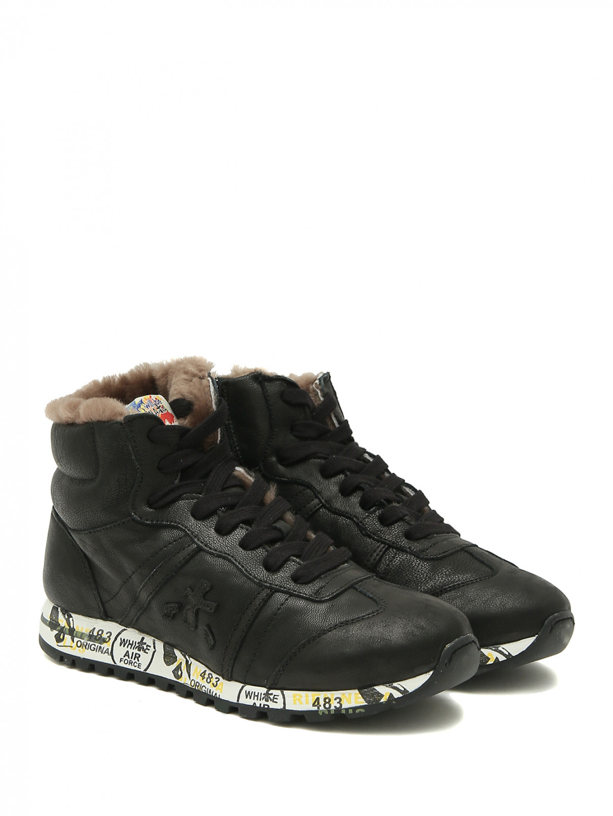 Утепленные ботинки из кожи Premiata will be  –  Общий вид  – Цвет:  Черный