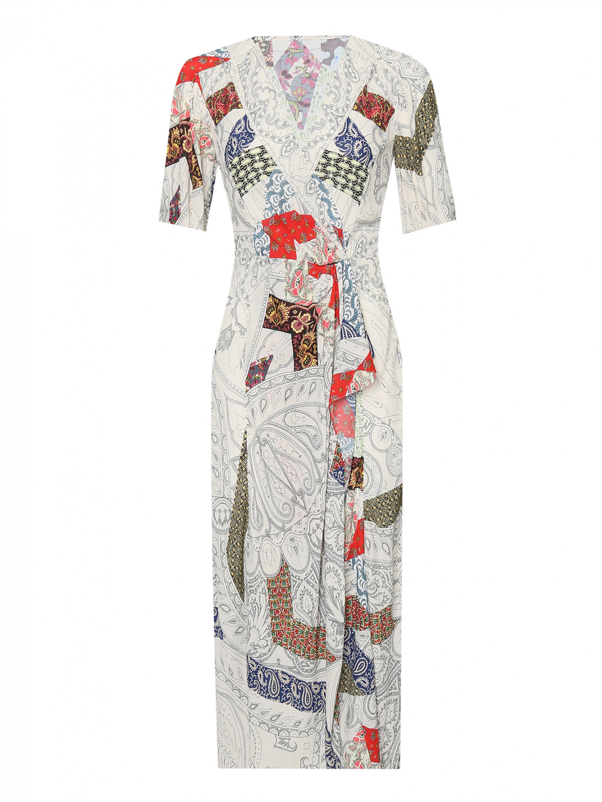 Платье-макси из вискозы с узором Etro  –  Общий вид  – Цвет:  Узор