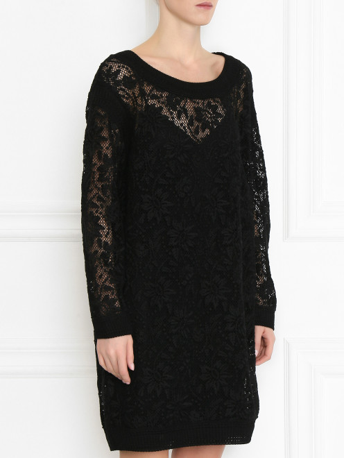 Трикотажное платье из смешанного хлопка Ermanno Scervino - МодельВерхНиз