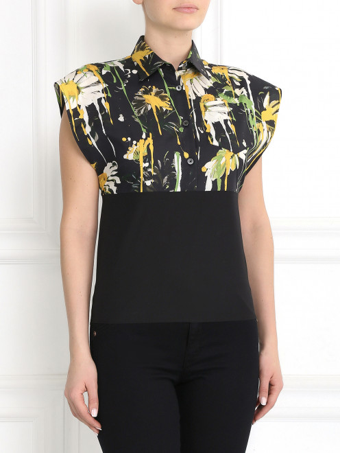 Блуза из хлопка с узором Jean Paul Gaultier - Модель Верх-Низ