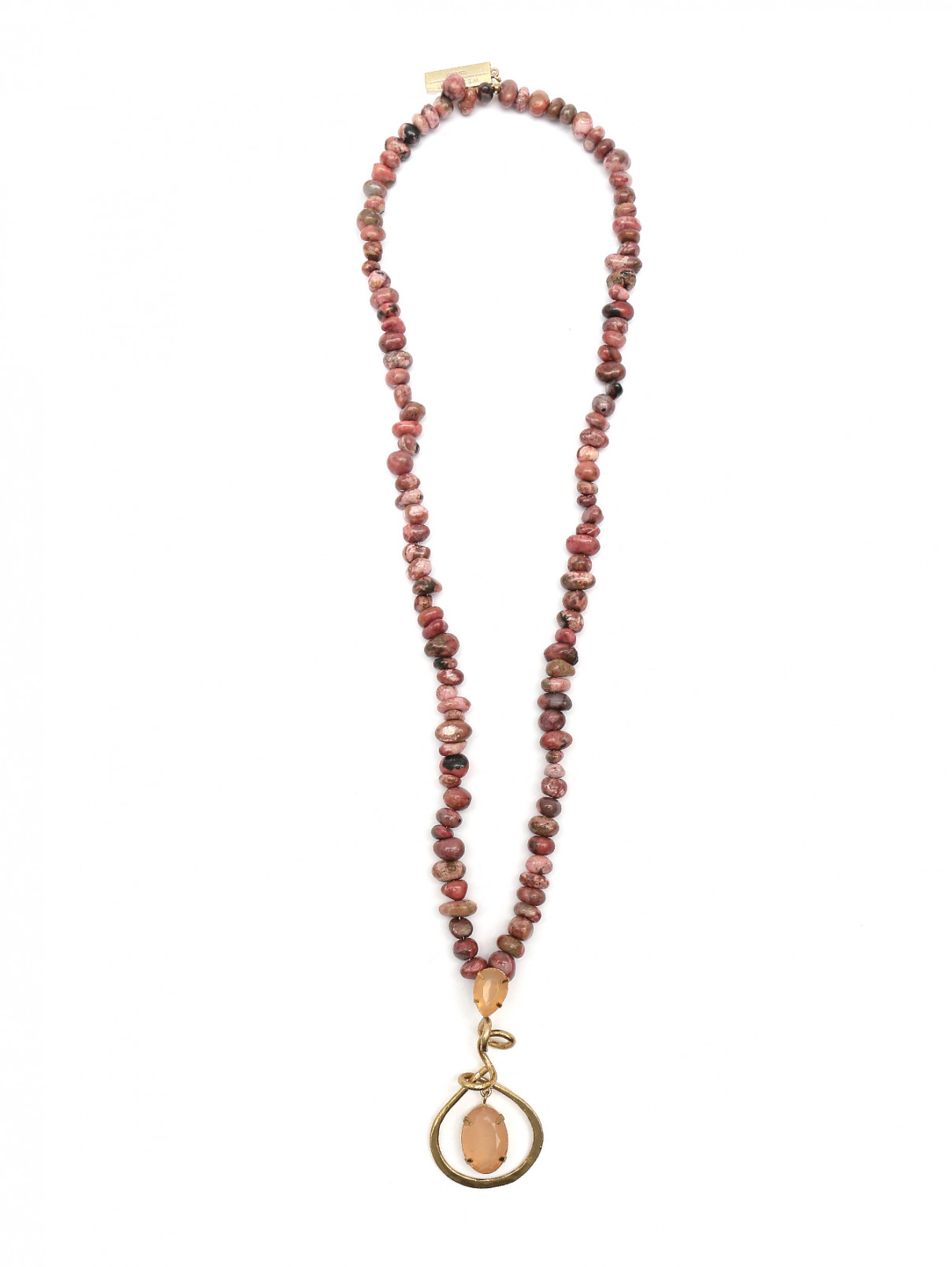 Ожерелье из камней с подвеской из металла Weekend Max Mara  –  Общий вид  – Цвет:  Розовый