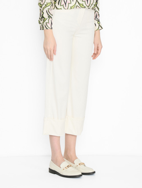 Однотонные джинсы из хлопка  Max Mara - МодельВерхНиз