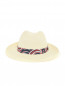Шляпа соломенная с декоративной лентой BOSCO  –  Обтравка2