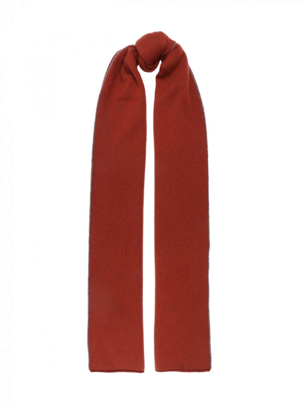 Трикотажный шарф из кашемира Kangra Cashmere  –  Общий вид  – Цвет:  Оранжевый