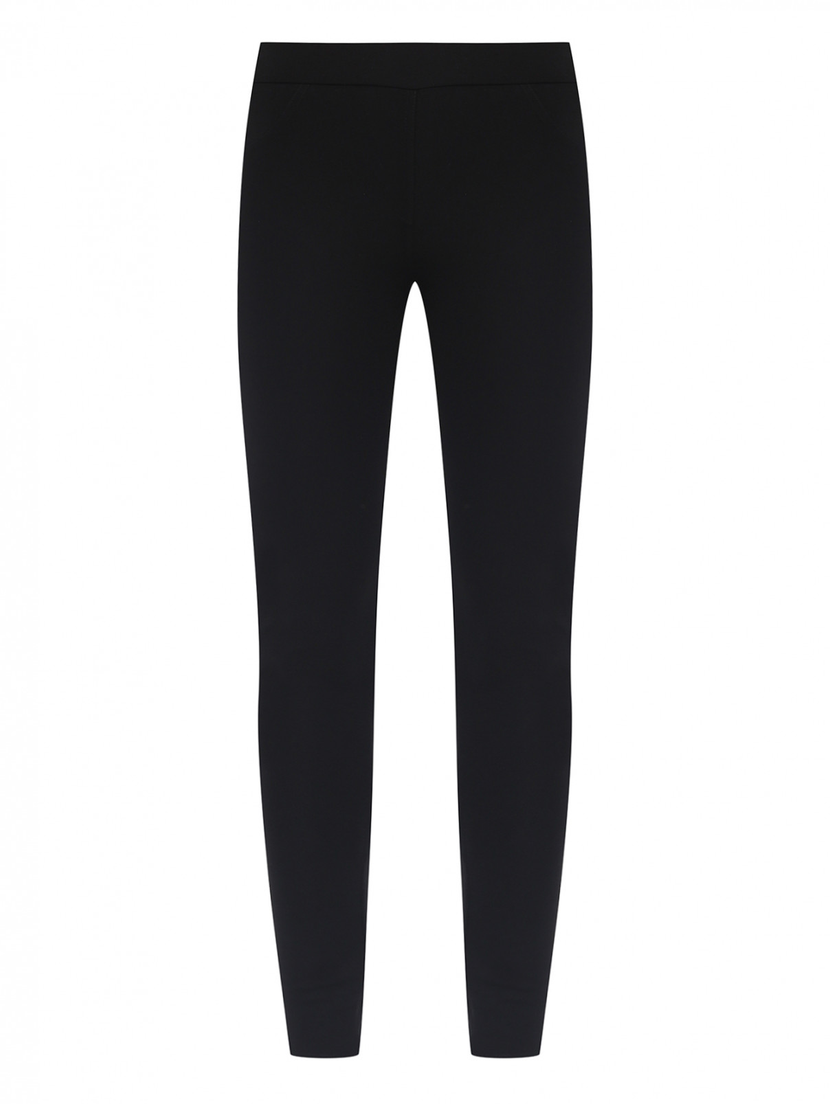Однотонные трикотажные брюки Guess  –  Общий вид  – Цвет:  Черный