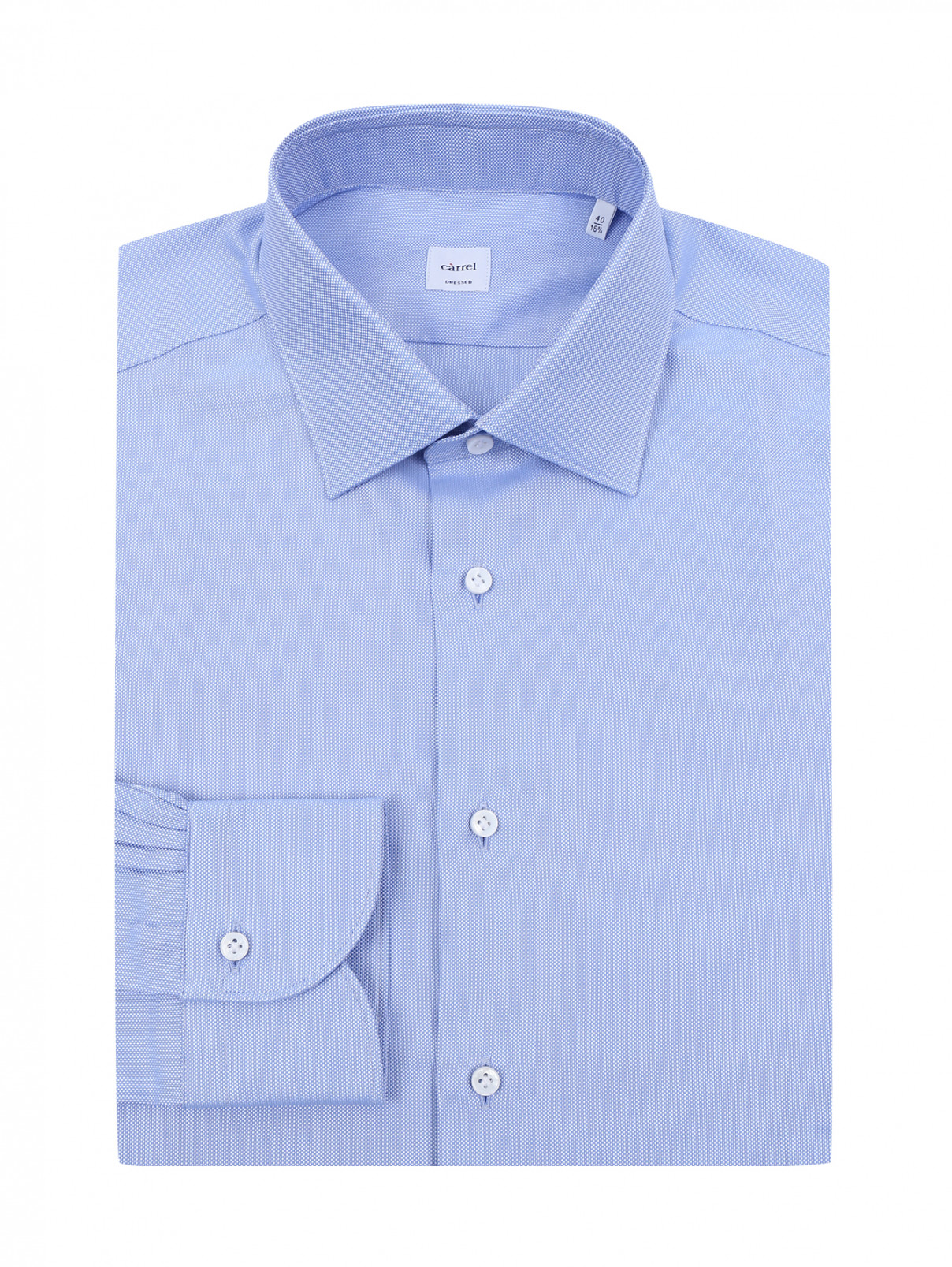 Рубашка из хлопка Carrel  –  Общий вид  – Цвет:  Синий