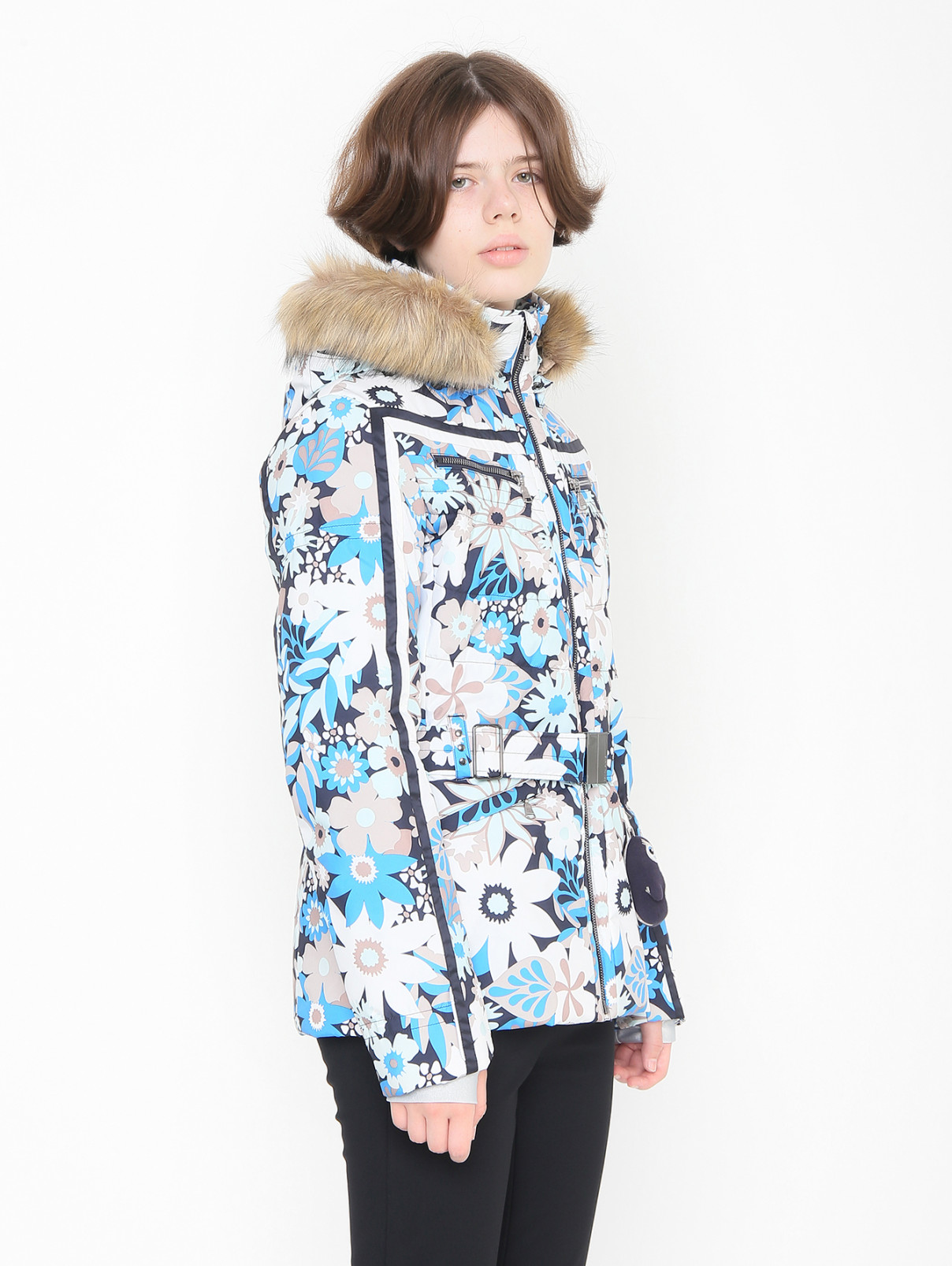 Куртка с цветочным узором Poivre Blanc  –  МодельВерхНиз  – Цвет:  Узор