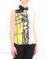 Блуза из шелка с абстрактным узором Barbara Bui  –  Модель Верх-Низ