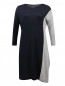 Платье-мини из шерсти тонкой вязки с контрастной вставкой Marina Rinaldi  –  Общий вид