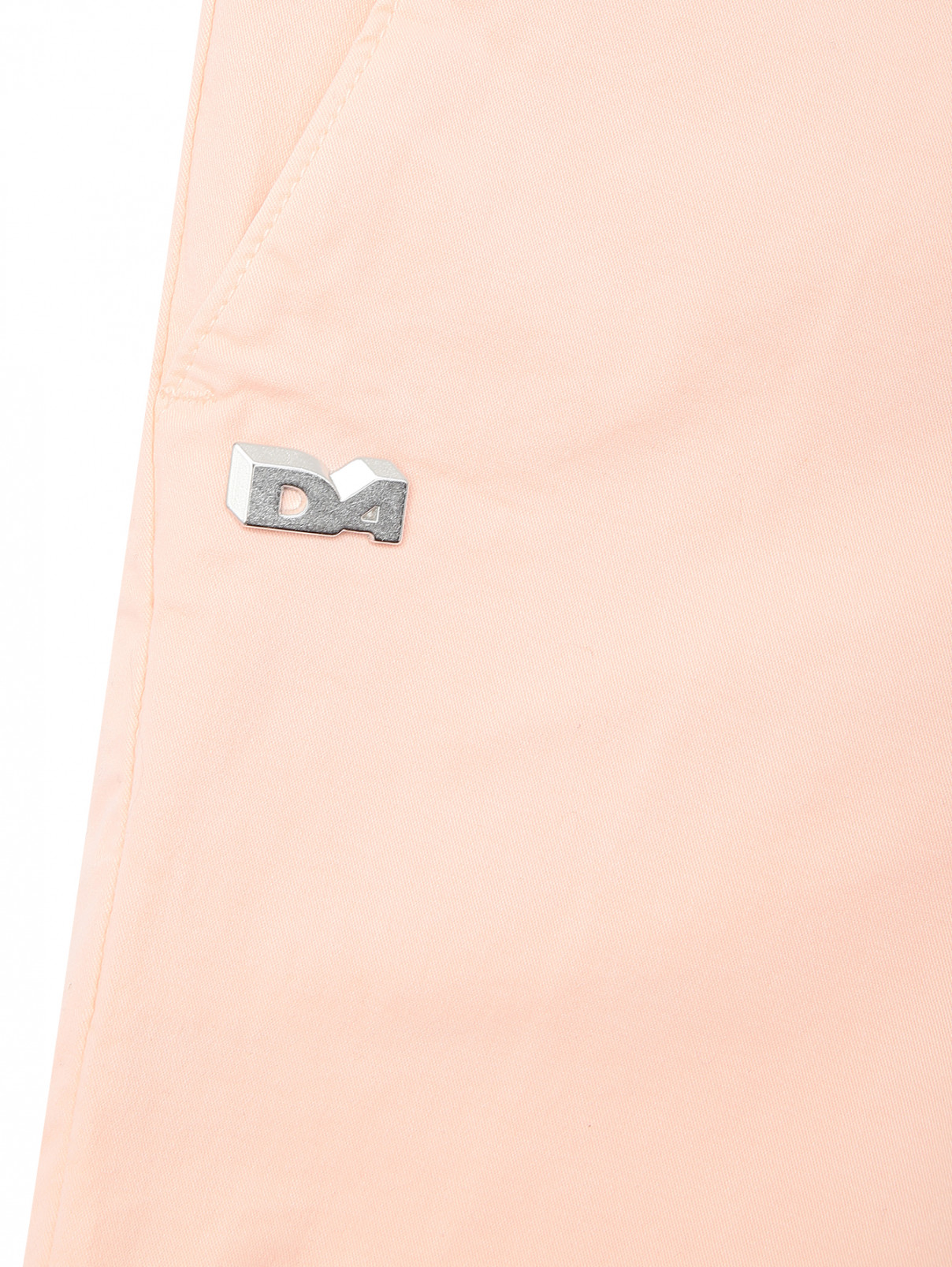 Шорты из хлопка с карманами Daniele Alessandrini  –  Деталь  – Цвет:  Розовый