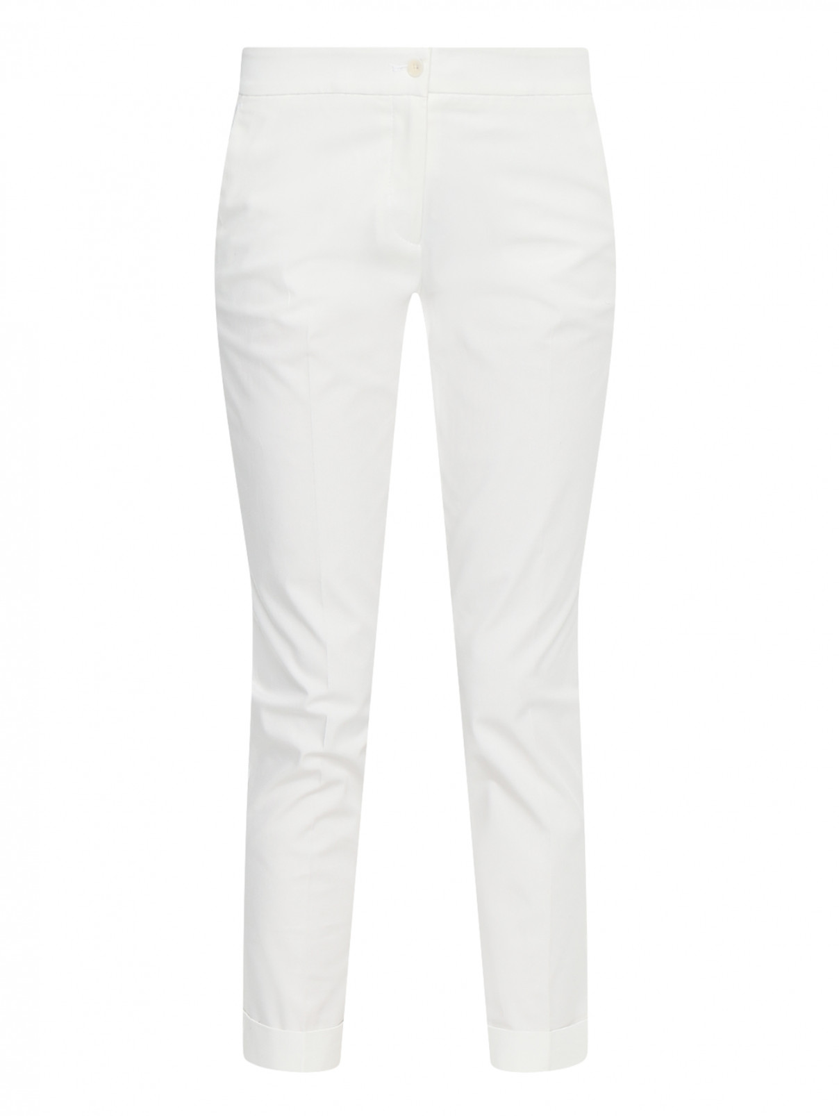 Укороченные брюки из хлопка Etro  –  Общий вид  – Цвет:  Белый