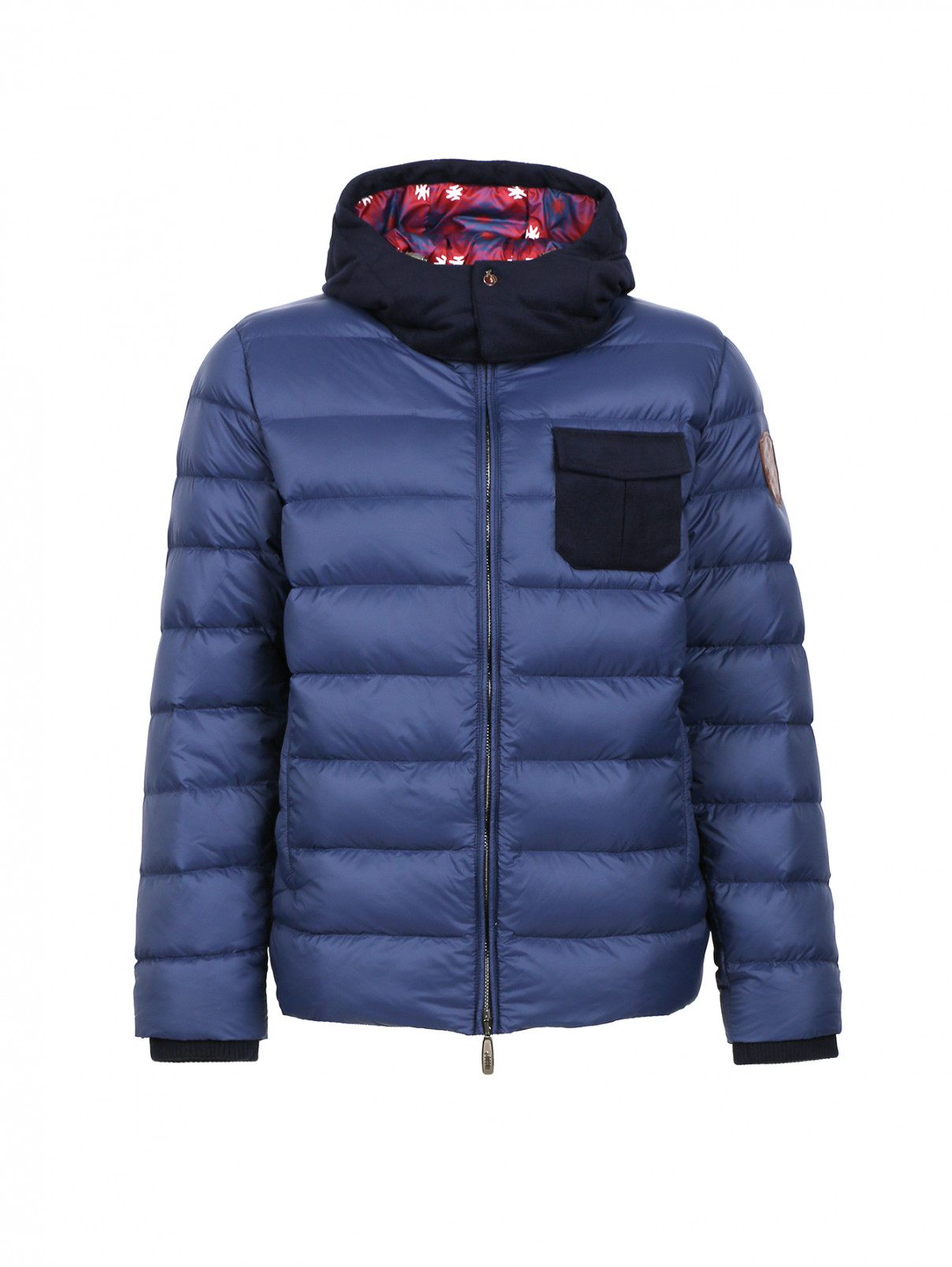 Пуховая куртка со съемным капюшоном BOSCO  –  Общий вид  – Цвет:  Синий