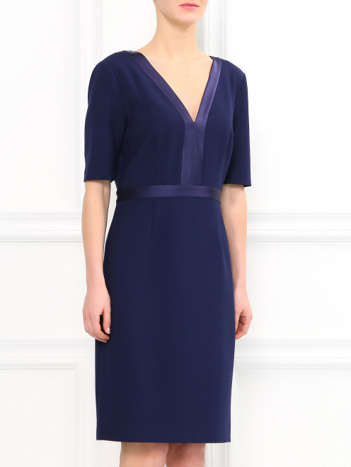 Трикотажное платье-футляр с рукавами 3/4 Diane von Furstenberg - Модель Верх-Низ