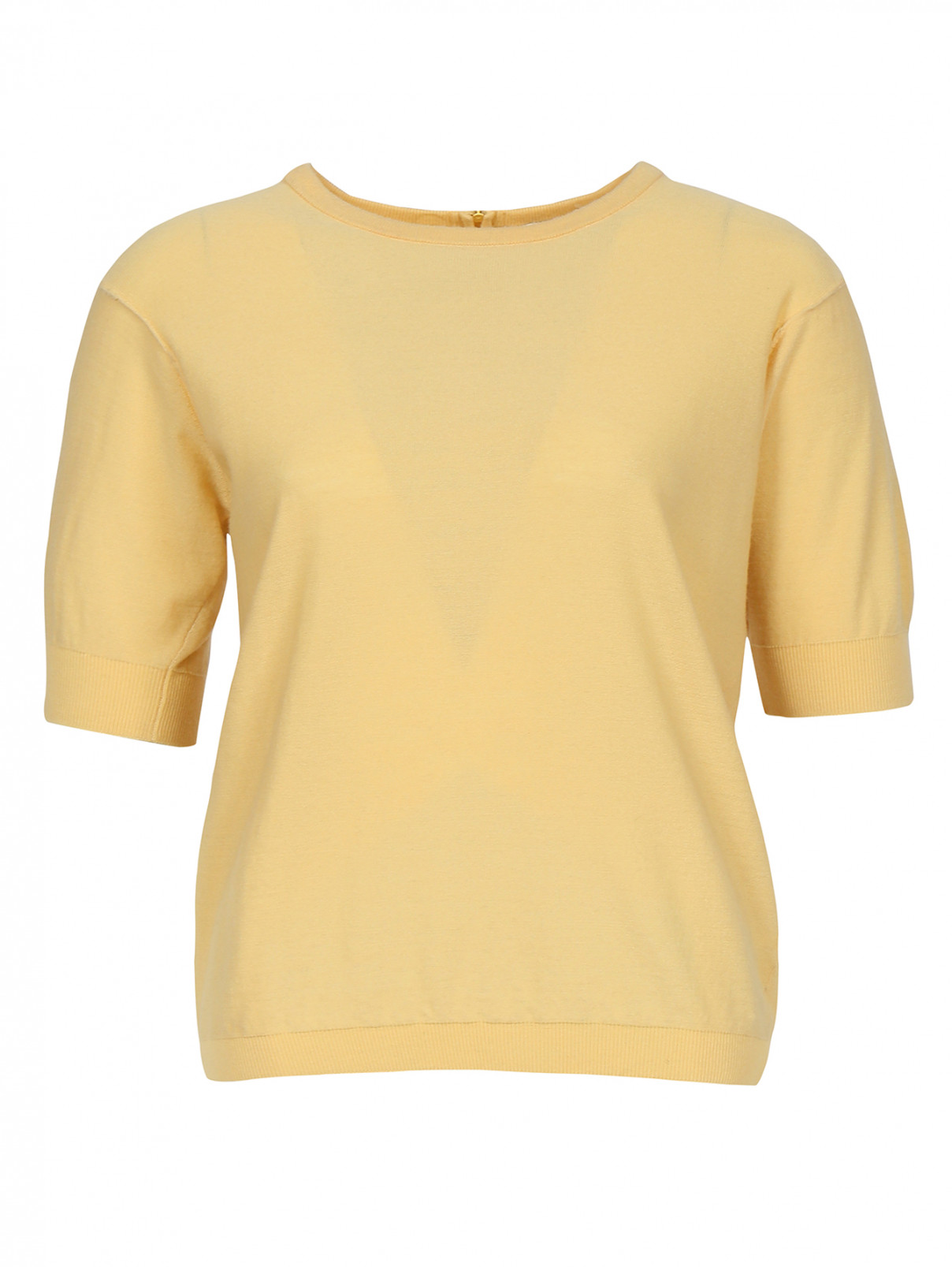 Джемпер  из шерсти на молнии Sonia Rykiel  –  Общий вид  – Цвет:  Желтый