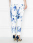 Укороченные брюки с цветочным узором Marina Rinaldi  –  МодельВерхНиз1