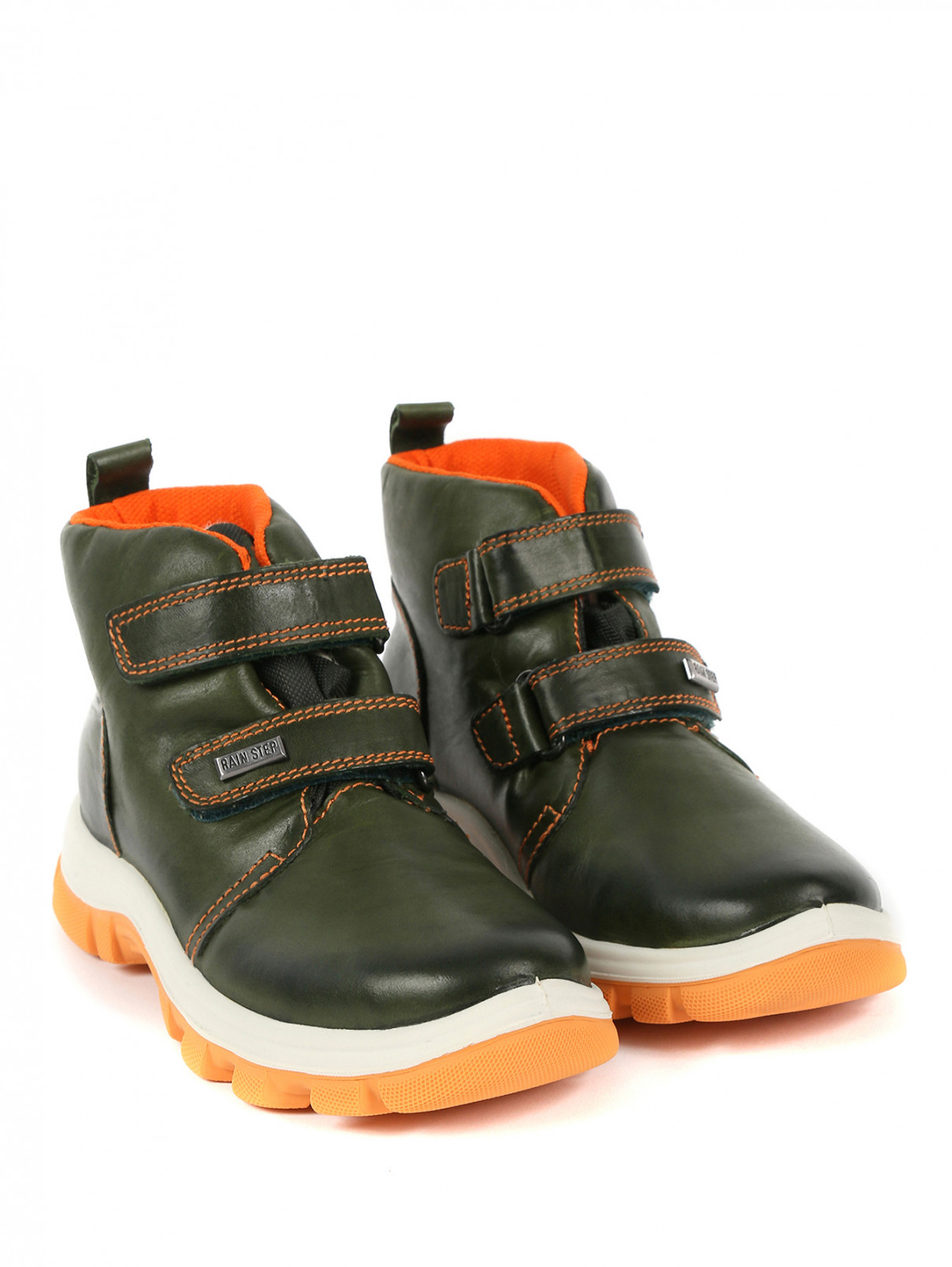 Ботинки из кожи Naturino  –  Общий вид  – Цвет:  Зеленый