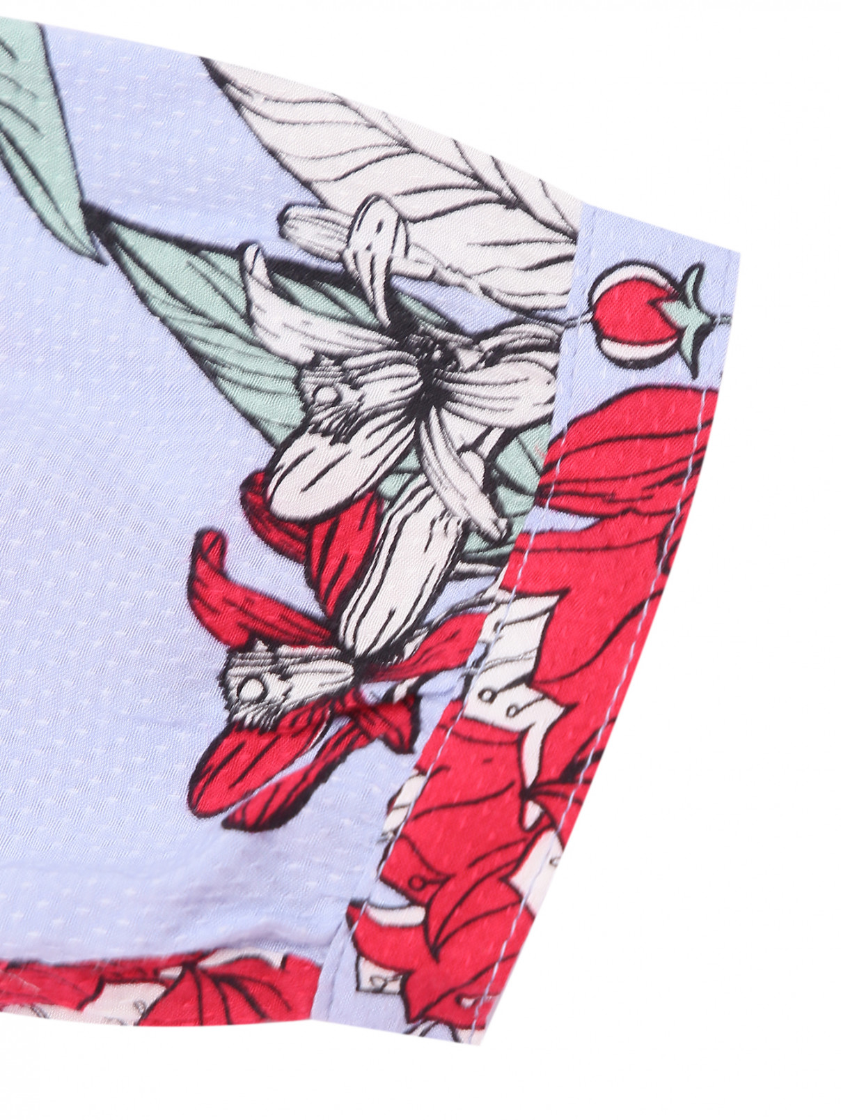Блуза прямого кроя с цветочным принтом S.Oliver  –  Деталь1  – Цвет:  Узор