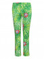 Укороченные брюки из хлопка с цветочным узором JO NO FUI  –  Общий вид