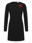 Платье-мини приталенного кроя с аппликацией Red Valentino  –  Общий вид