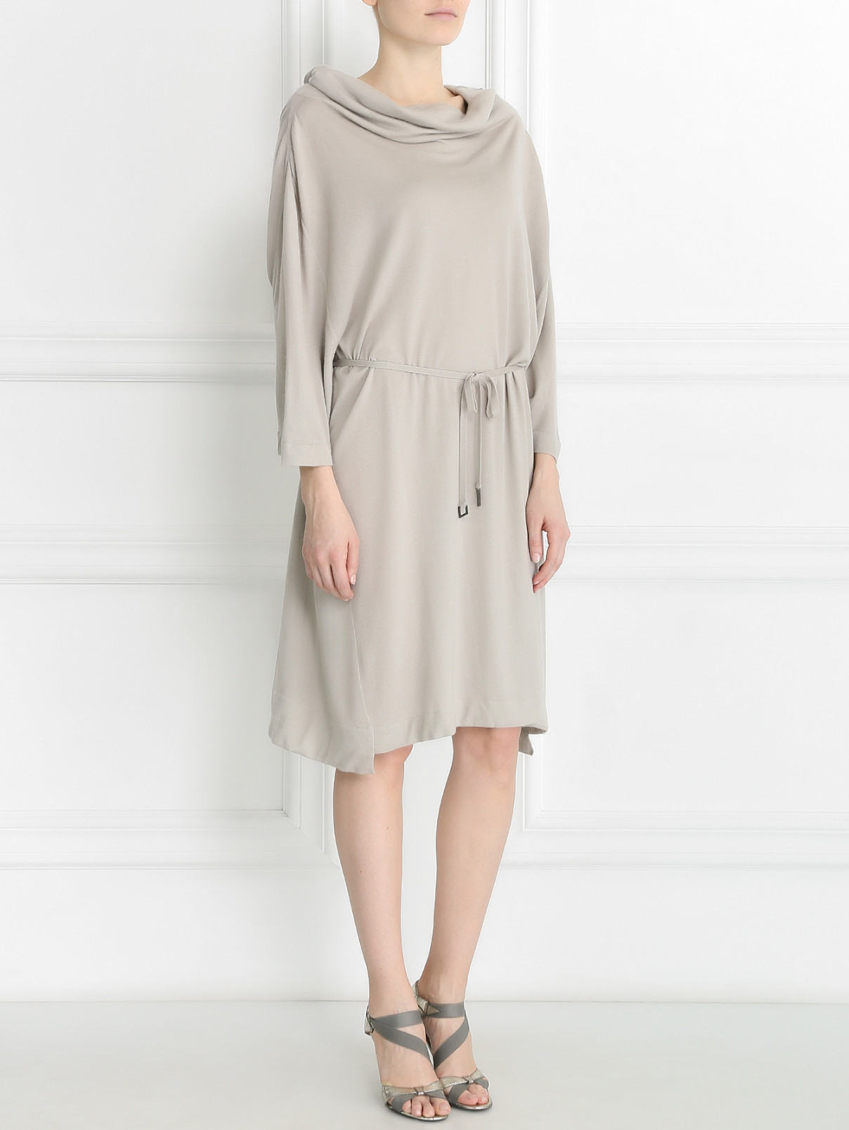 Платье из кашемира Ballantyne  –  Модель Общий вид  – Цвет:  Серый