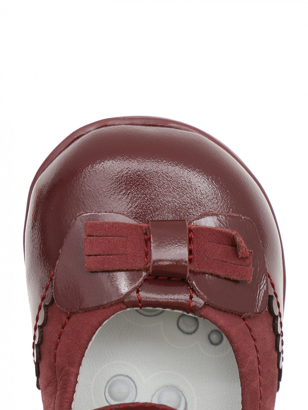 Кожаные туфли с бантиком Chicco  –  Обтравка3  – Цвет:  Красный