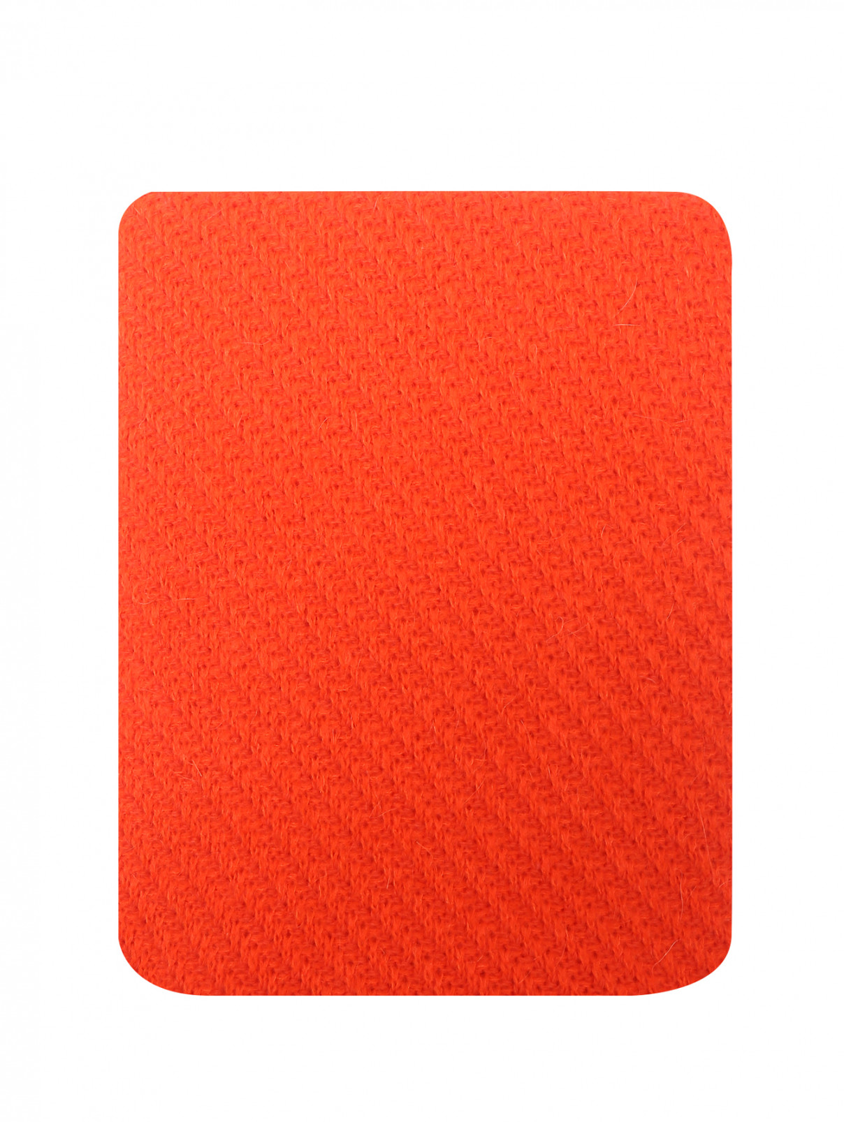 Шарф из смешанной шерсти с бахромой Luisa Spagnoli  –  Общий вид  – Цвет:  Оранжевый