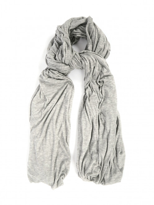 Трикотажный широкий шарф - Общий вид