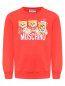Свитшот на флисе с принтом Moschino  –  Общий вид