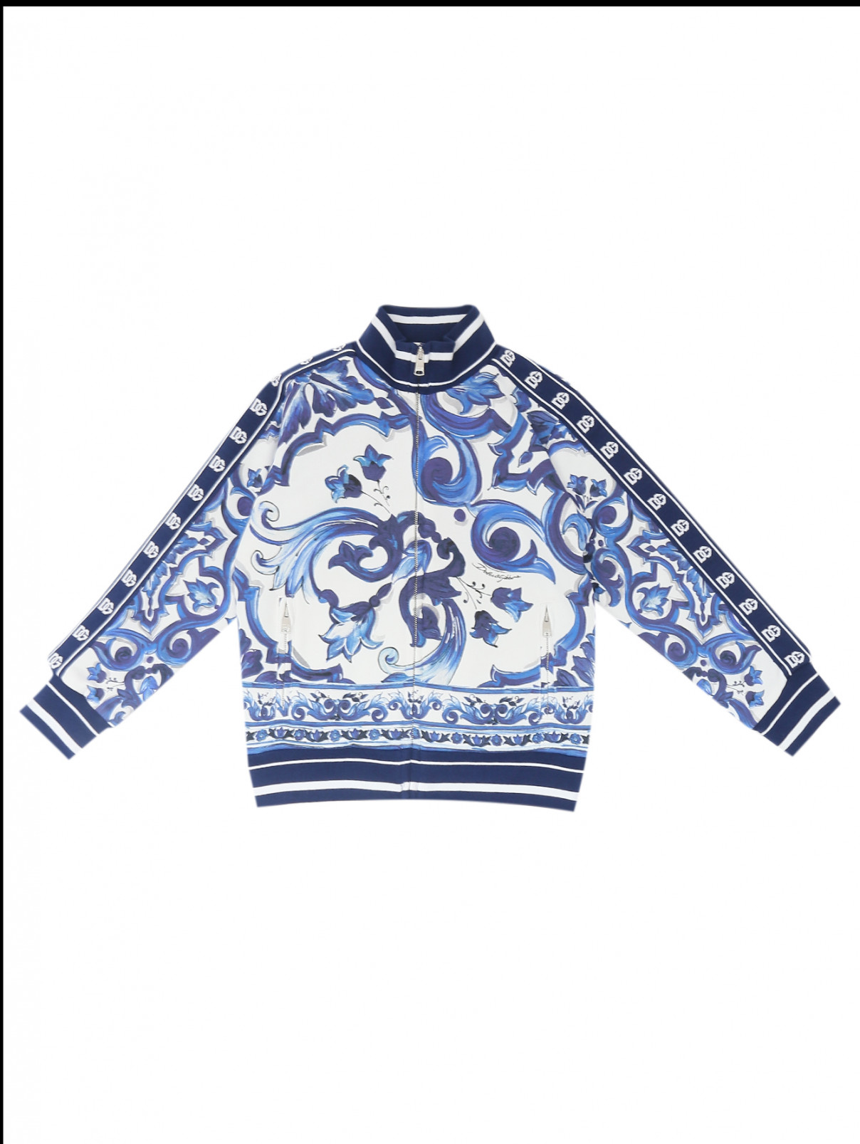 Толстовка с узором из хлопка Dolce & Gabbana  –  Общий вид  – Цвет:  Узор