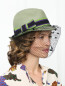 Шляпа с декоративной сеткой и контрастной отделкой Emporio Armani  –  Модель Общий вид