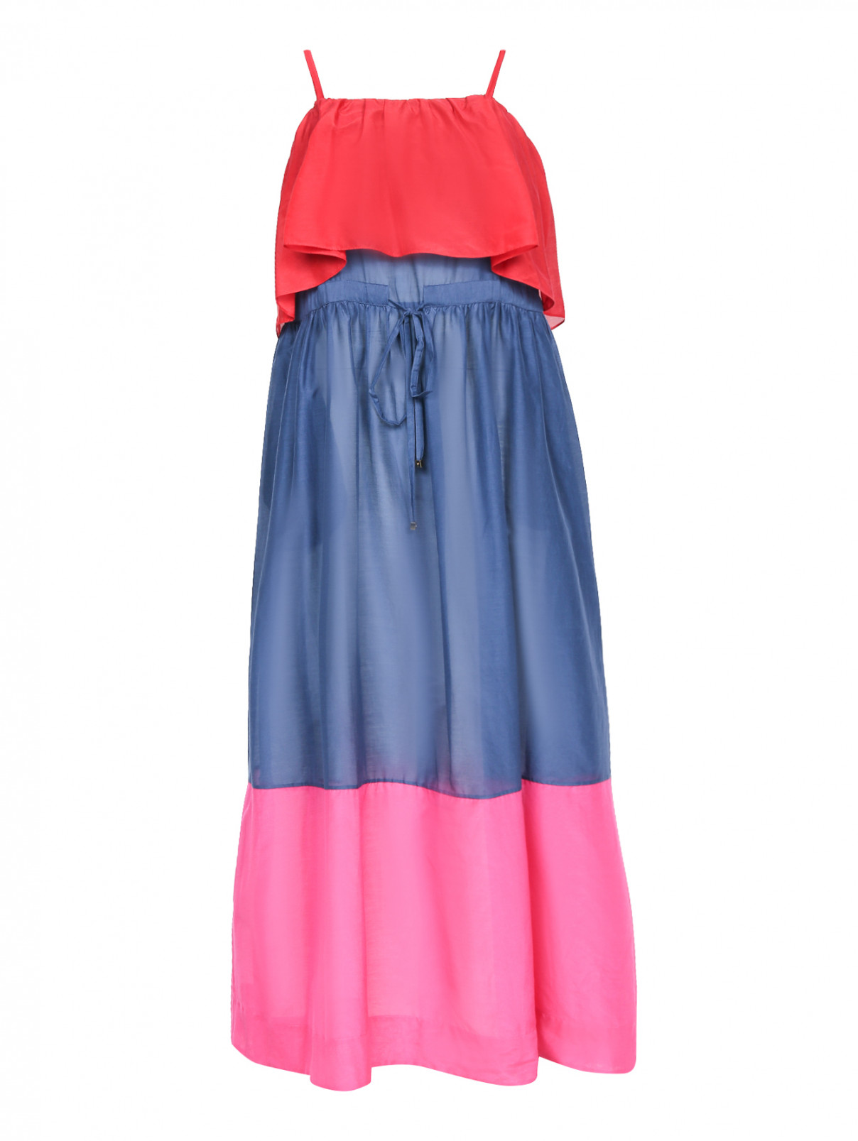 Платье-миди из хлопка и шелка Diane von Furstenberg  –  Общий вид  – Цвет:  Мультиколор
