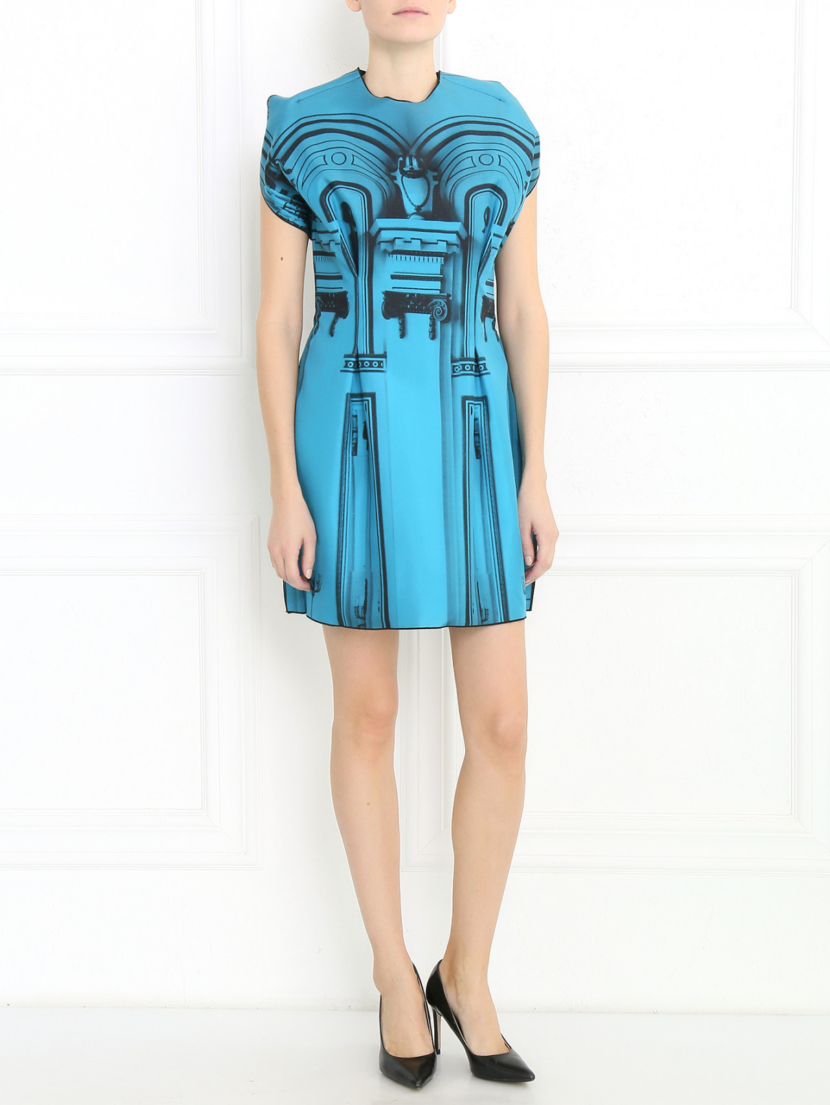 Платье-мини с принтом Paul Smith  –  Модель Общий вид  – Цвет:  Синий