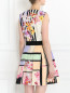 Платье-мини из хлопка с цветочным узором Alberta Ferretti  –  Модель Верх-Низ1