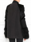 Пальто из хлопка с меховыми вставками Fabio Gavazzi  –  Модель Верх-Низ1