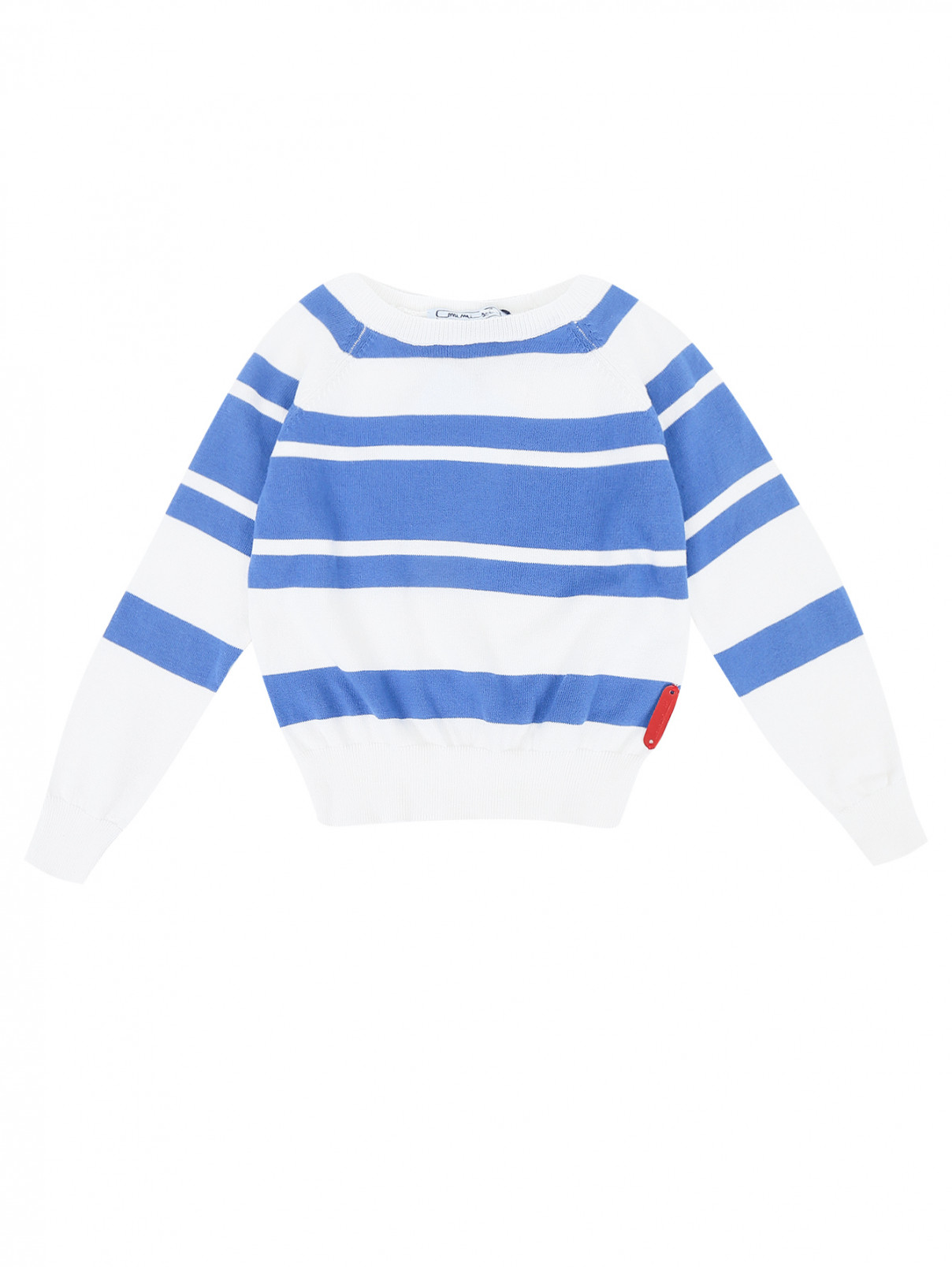 Пуловер из хлопка с узором "полоска" MiMiSol  –  Общий вид  – Цвет:  Узор