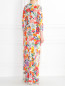 Платье-макси из шелка с цветочным узором Moschino  –  Модель Верх-Низ1