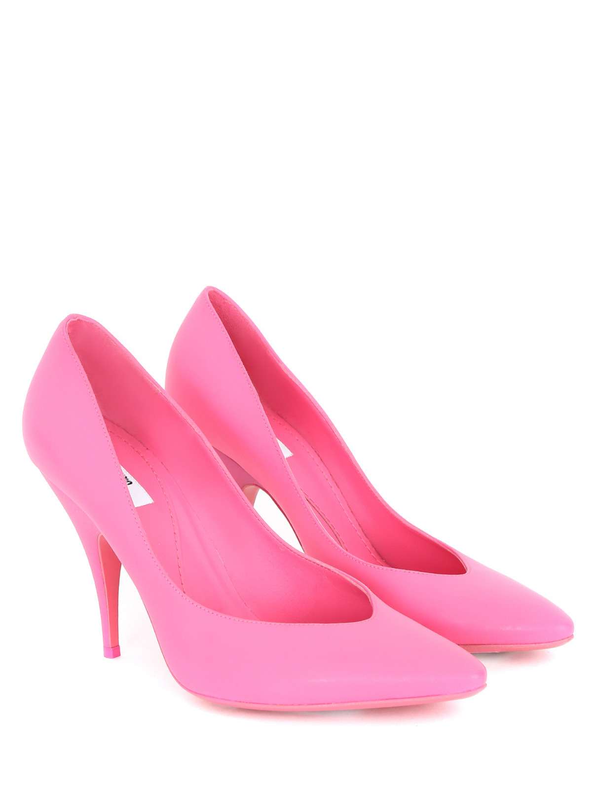 Туфли из кожи Moschino  –  Общий вид  – Цвет:  Розовый