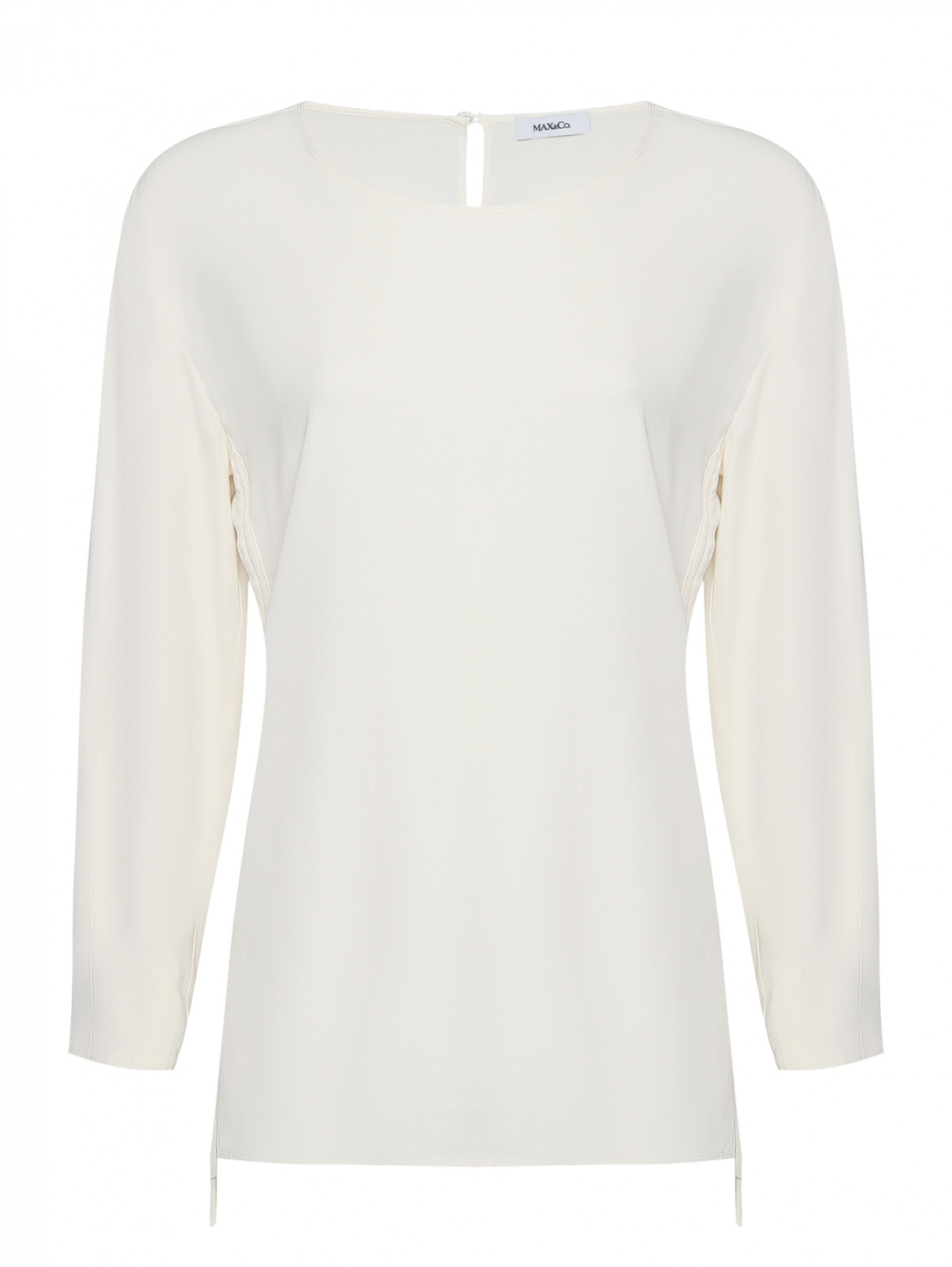 Блуза из вискозы с завязками по бокам Max&Co  –  Общий вид