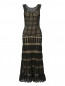 Трикотажное платье-макси из хлопкового шитья Alberta Ferretti  –  Общий вид